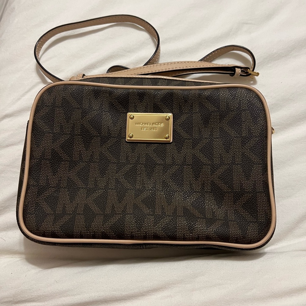 Michael Kors Large Logo Monogram Crossbody Bag
